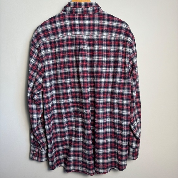 Blue Harbor Men's Red Plaid Cotton Flannel Button Up Shirt Long Sleeves Size XXL - Picture 7 of 14